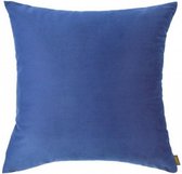 kussen 40 x 40 cm fluweel blauw