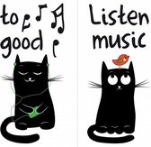 muursticker Music Quote 50 x 35 cm vinyl 10-delig