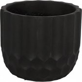 bloempot Jiska 11 x 9 cm keramiek zwart