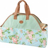 haardhouttas roosprint 39 x 60,5 x 39 cm canvas blauw