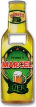 flesopener Marcel 8,5 x 6 cm staal geel/groen