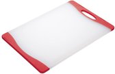 snijplank 36,5 x 25 x 2 cm polyetheen wit/rood