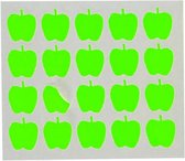 etiketten appel 22 x 49 mm papier groen 100 stuks