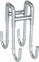 ophanghaak Double 3,5 x 8 cm RVS chroom