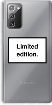 Case Company® - Samsung Galaxy Note 20 / Note 20 5G hoesje - Limited edition - Soft Cover Telefoonhoesje - Bescherming aan alle Kanten en Schermrand