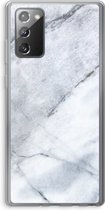 Case Company® - Samsung Galaxy Note 20 / Note 20 5G hoesje - Witte marmer - Soft Cover Telefoonhoesje - Bescherming aan alle Kanten en Schermrand
