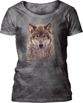 Ladies T-shirt Grey Wolf Forest XL