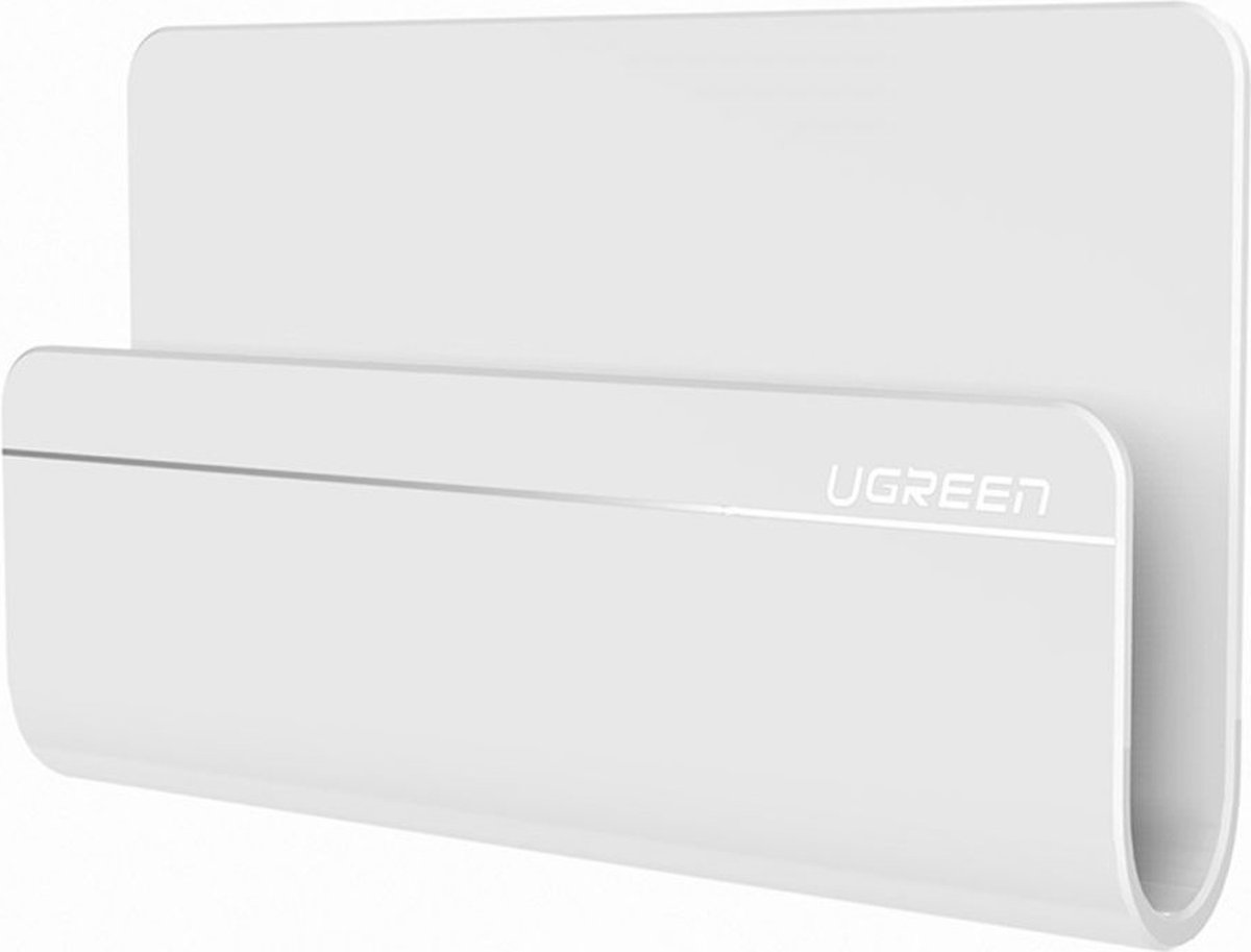 UGREEN Universele wandhouder voor smartphone of tablet - 3M tape - kabelmanagement - wit