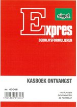 kasboek ontvangst A6 papier rood 100 pagina's