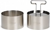 garneerringen-set 9 x 5,5 cm rvs zilver 3-delig