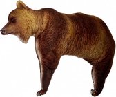vormkussen beer 78 x 46 cm fluweel bruin