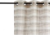 gordijn Stripes 140 x 260 cm polykatoen donkerbruin