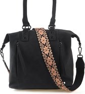 Zwart Inca schoudertas / shopper