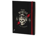 notitieboek Motorcycle 21 x 15 cm karton/papier zwart