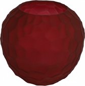 vaas Esmee 14 x 13 cm glas donkerrood