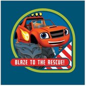 handdoek Blaze junior 30 x 30 cm katoen blauw