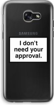 Case Company® - Samsung Galaxy A5 (2017) hoesje - Don't need approval - Soft Cover Telefoonhoesje - Bescherming aan alle Kanten en Schermrand