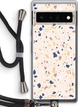 Case Company® - Google Pixel 6 Pro hoesje met Koord - Terrazzo N°23 - Telefoonhoesje met Zwart Koord - Bescherming aan alle Kanten en Over de Schermrand