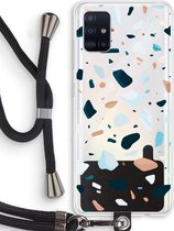 Case Company® - Samsung Galaxy A51 4G hoesje met Koord - Terrazzo N°13 - Telefoonhoesje met Zwart Koord - Bescherming aan alle Kanten en Over de Schermrand