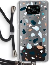 Case Company® - Poco X3 Pro hoesje met Koord - Terrazzo N°13 - Telefoonhoesje met Zwart Koord - Bescherming aan alle Kanten en Over de Schermrand