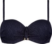 Midnight Zebra bandeau bikinitop Donkerblauw maat 36E (70E)