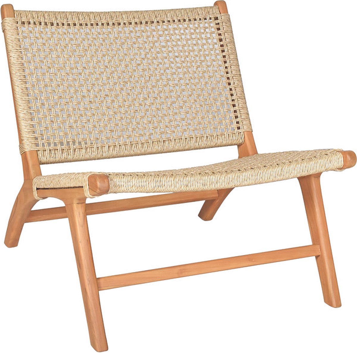 DKS lounge stoel Taburete terrasstoel teak & viro wicker 65*67* 69 cm