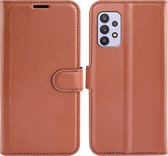 Samsung Galaxy A53 Hoesje - MobyDefend Kunstleren Wallet Book Case - Bruin - GSM Hoesje - Telefoonhoesje Geschikt Voor Samsung Galaxy A53