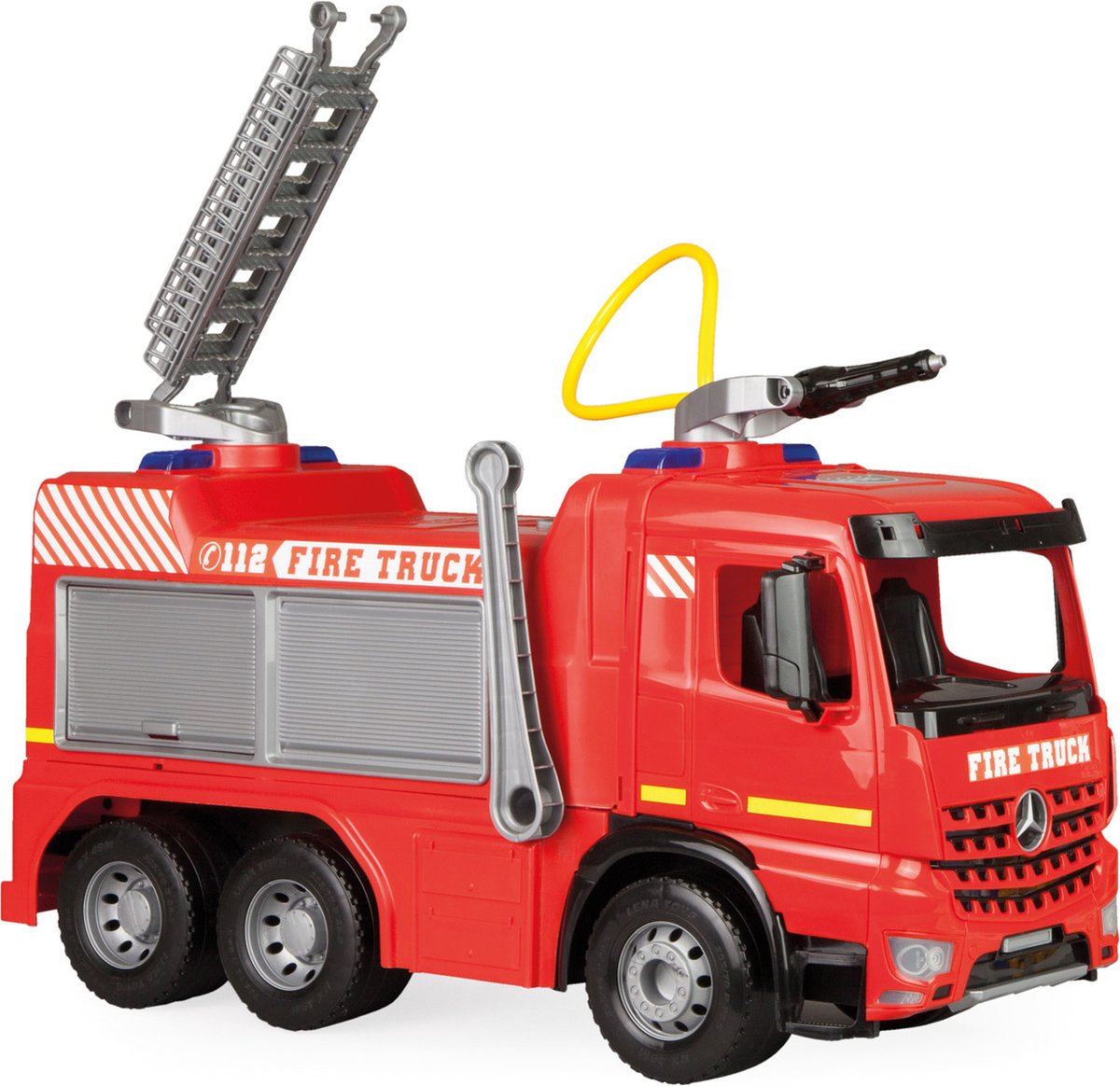 Lena Brandweerwagen Giga Trucks Junior 66 Cm Rood/zilver