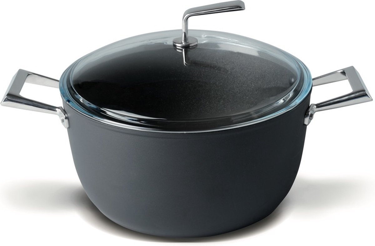 TVS Materia Hoge Kookpan - Met Pyrex glasdeksel - 28 cm