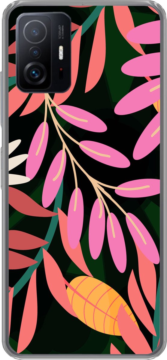 Telefoonhoesje Geschikt voor Xiaomi 11 Lite 5G NE hoesje - Tropisch - Bloemen - Patronen - Siliconen Telefoonhoesje Telefoonhoesje