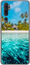 Geschikt voor Xiaomi Mi Note 10 hoesje - Strand - Palmbomen - Zee - Siliconen Telefoonhoesje