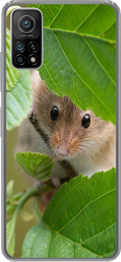 Coque Xiaomi Mi 10T 5G - Souris miniature - Jeune - Feuilles - Coque de téléphone en Siliconen