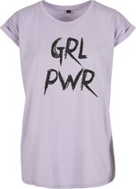 Urban Classics Dames Tshirt -M- GRL PWR Paars