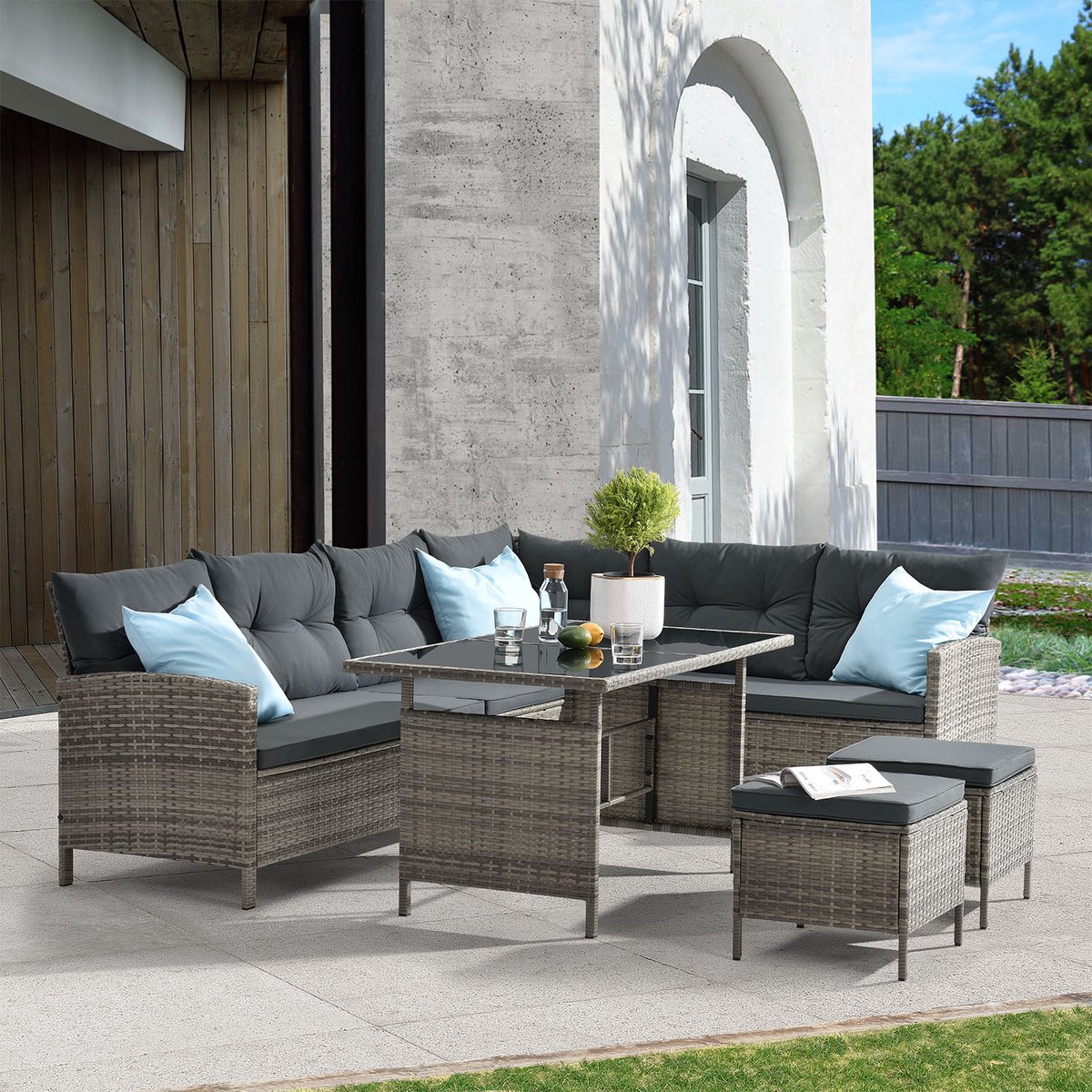 Juskys Polyrotan Loungeset - Manacor thumbnail 4