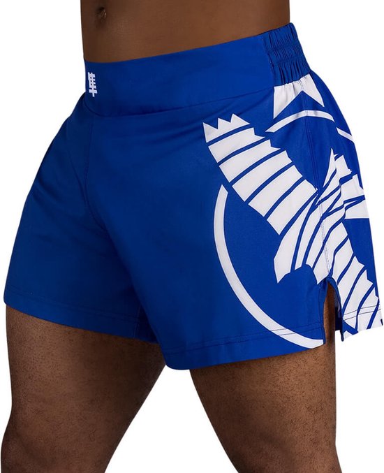 Hayabusa Icon Kickboxing Shorts - blauw / wit - maat XL