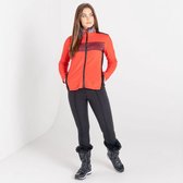 De Dare2B Engross Luxe sweater - wintersportpully - dames - hele rits - met rand van imitatiebont - rood