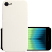 Hoes Geschikt voor iPhone SE 2022 Hoesje Cover Siliconen Back Case Hoes - Wit