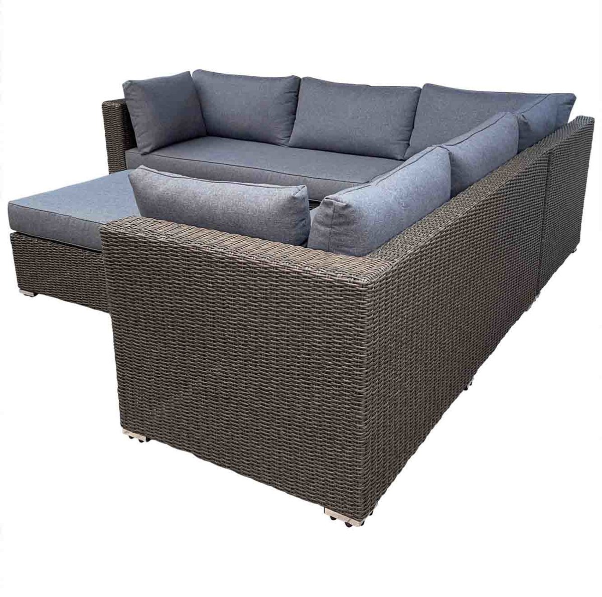 Denza Furniture Miami hoek wicker loungeset incl. stoel 5delig