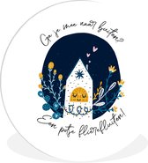 Wall Circle - Wall Circle Inside - Proverbes - Citations - Allez-vous dehors ? - ⌀ 90 cm - Décoration murale - Peintures Ronds