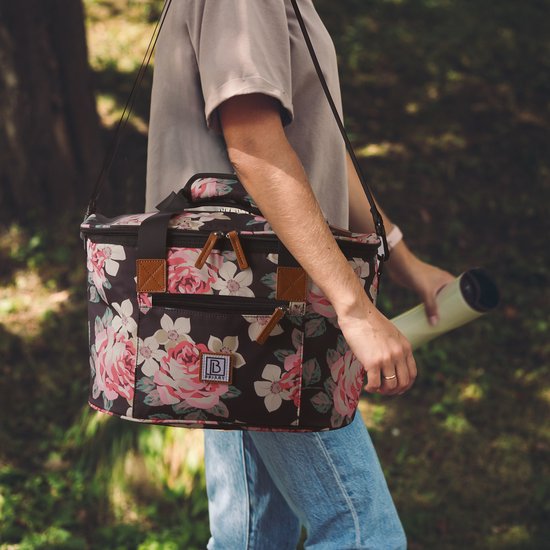 Brisby 4 Laags Geïsoleerde Koeltas - Boodschappentas 21 Liter - Bloemetjes van Brisby — afbeelding 5