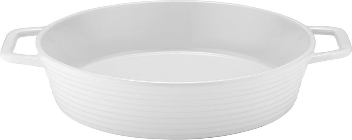 Ovenschaal met Handgrepen, Ø25 cm, Wit - Ladelle | Homestead