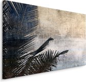 Schilderij - Abstracte palm bladeren, premium print
