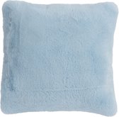 Kussen | vacht | blauw | 45x46x (h)4.5 cm