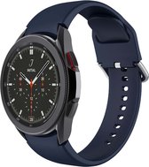 Samsung Galaxy Watch 4 - Luxe Silicone Bandje - Blauw - Small - 20mm