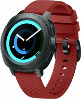 Samsung Gear Sport bandje / Galaxy Watch 42mm SM-R810 silicone donker rood small