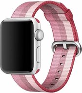 Nylon bandje voor de Geschikt voor Apple Watch 38mm - 40mm Berry voor Series 1|2|3|4|5|6|7