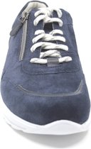 Durea 6246 688 8443  extra brede blauwe sneaker met rits