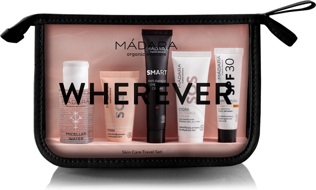 MÁDARA Wherever Travel Set 5-in-1 - Cosmetica Reisset - Dierproefvrij - vegan