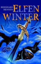 Boekkaft: Een bevroren zwaard in de sneeuw, met de titel Elfenwinter en Bernhard Hennen.