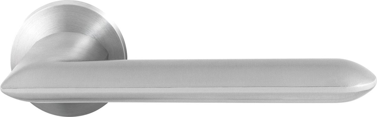 GPF3150.00 Wini deurkruk op ronde rozet RVS, 50x8mm